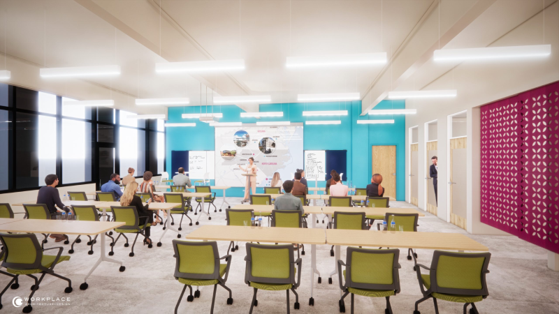 Meeting room space at Flywheel Coworking