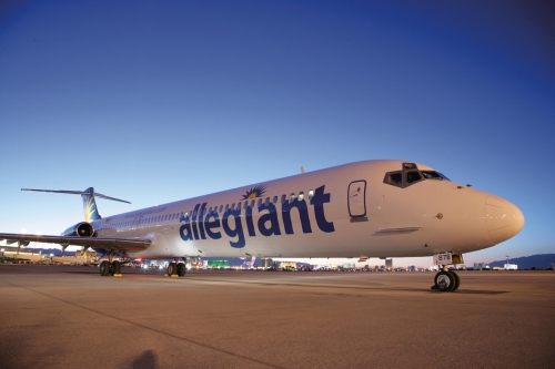 Allegiant airplane at Aircraft Base